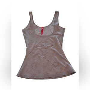 SPANX Pretty Smart Floral Lace Taupe Tank Top Size Small